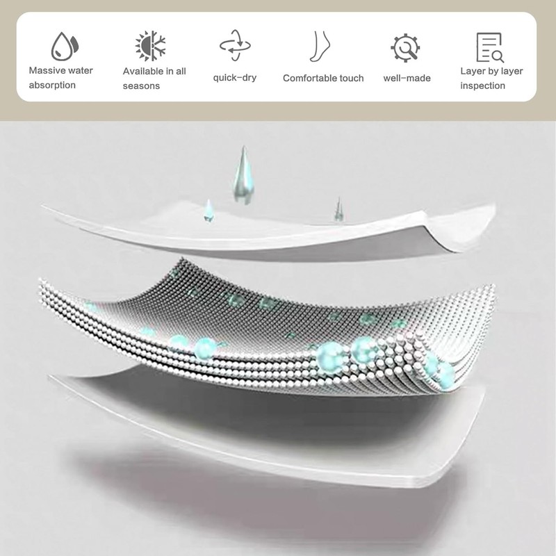 Retro Quick Drying Water Draining Absorbent Mat Kitchen Countertop Accessories gallery