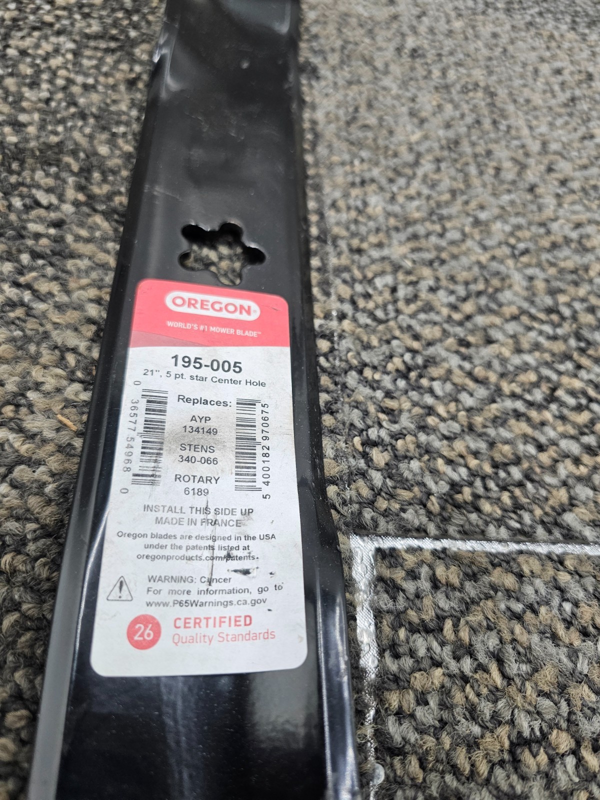 (QTY 3) Oregon 195-005 Mower Blade 100 Series 21" For Craftsman Husqvarna AYP gallery