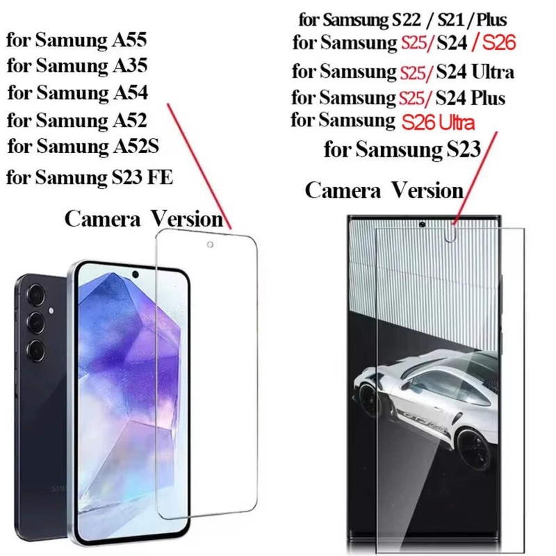 1-5 PCS HD Tempered Glass Screen Protector for Samsung S26 S25 S24 S23 S22 S21 A gallery