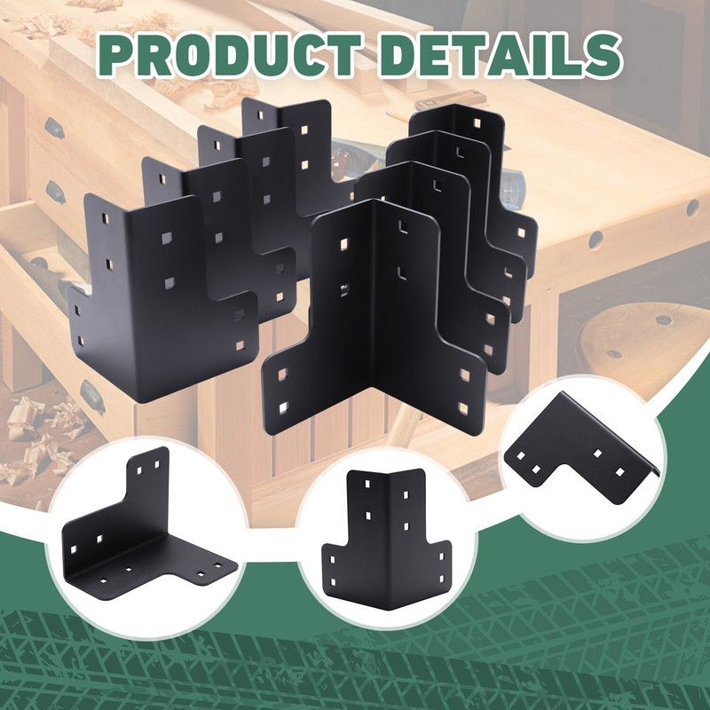 8pcs Workbench Corner Brackets Kit Steel w/Screws 4x4 for DIY Workbench Projects gallery