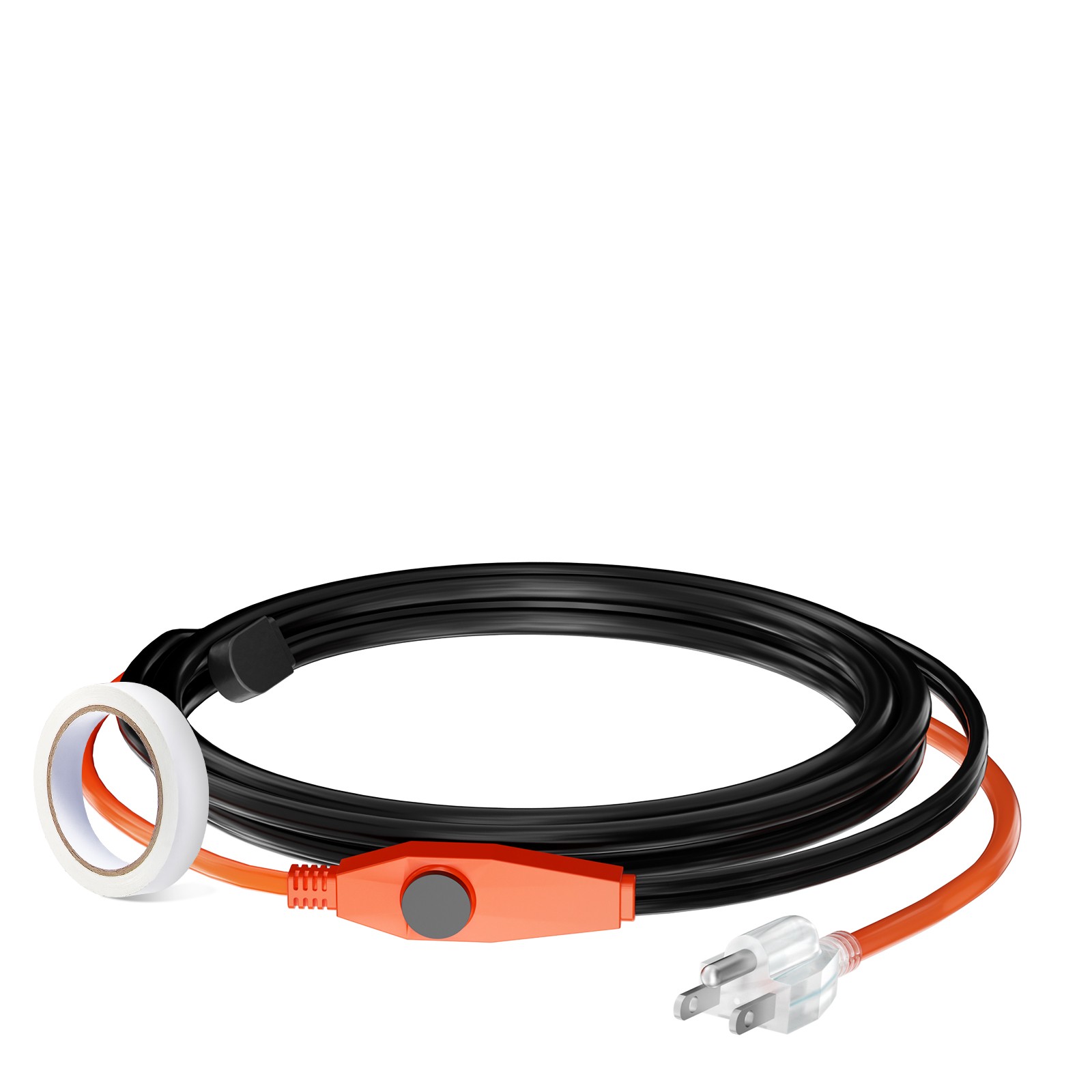 VEVOR Pipe Heating Cable 6FT 7W/FT Heat Tape for Pipes with Built-in Thermostat gallery