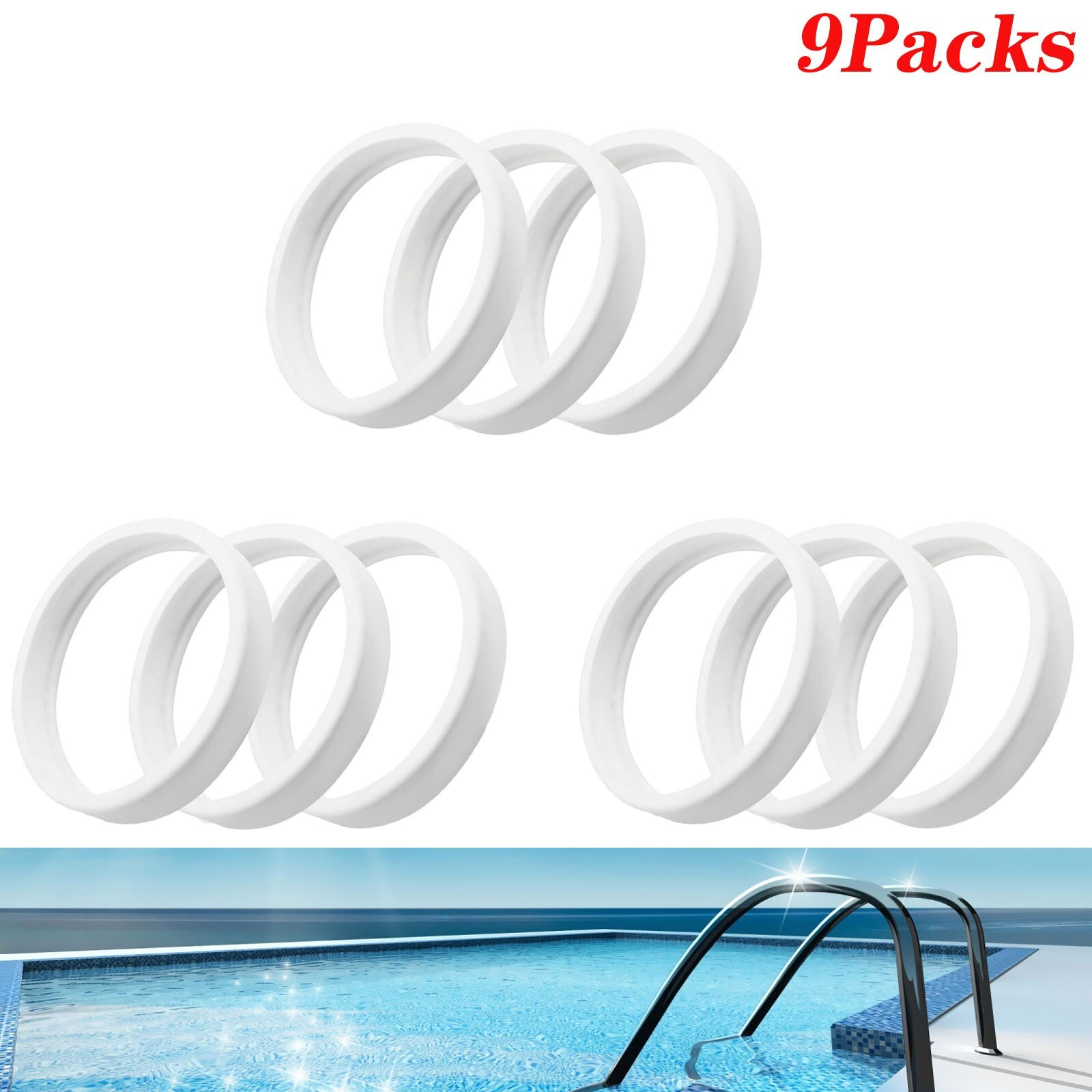 9Packs Pool Cleaner C10 Replacement Tire Fit for Polaris 280 360 180 380 C10 gallery