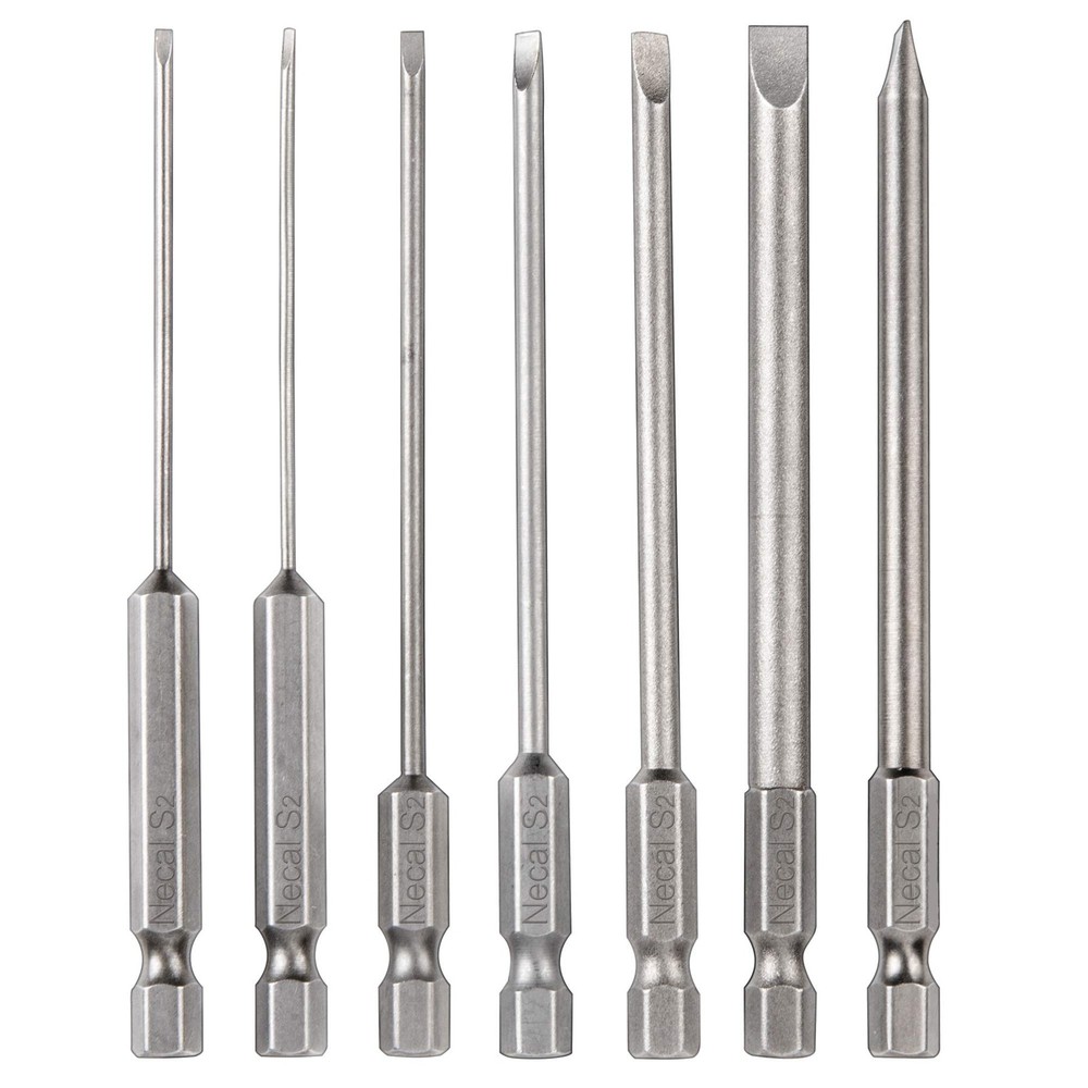 7 Pack Flat Head Slotted Tip Screwdriver Bit Set 100mm/4 inch Long Magnetic -...