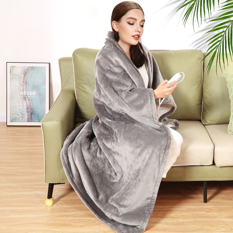 VEVOR Electric Heated Throw Blanket Warming 50" x 60" with 3hrs Timer Auto-Off gallery