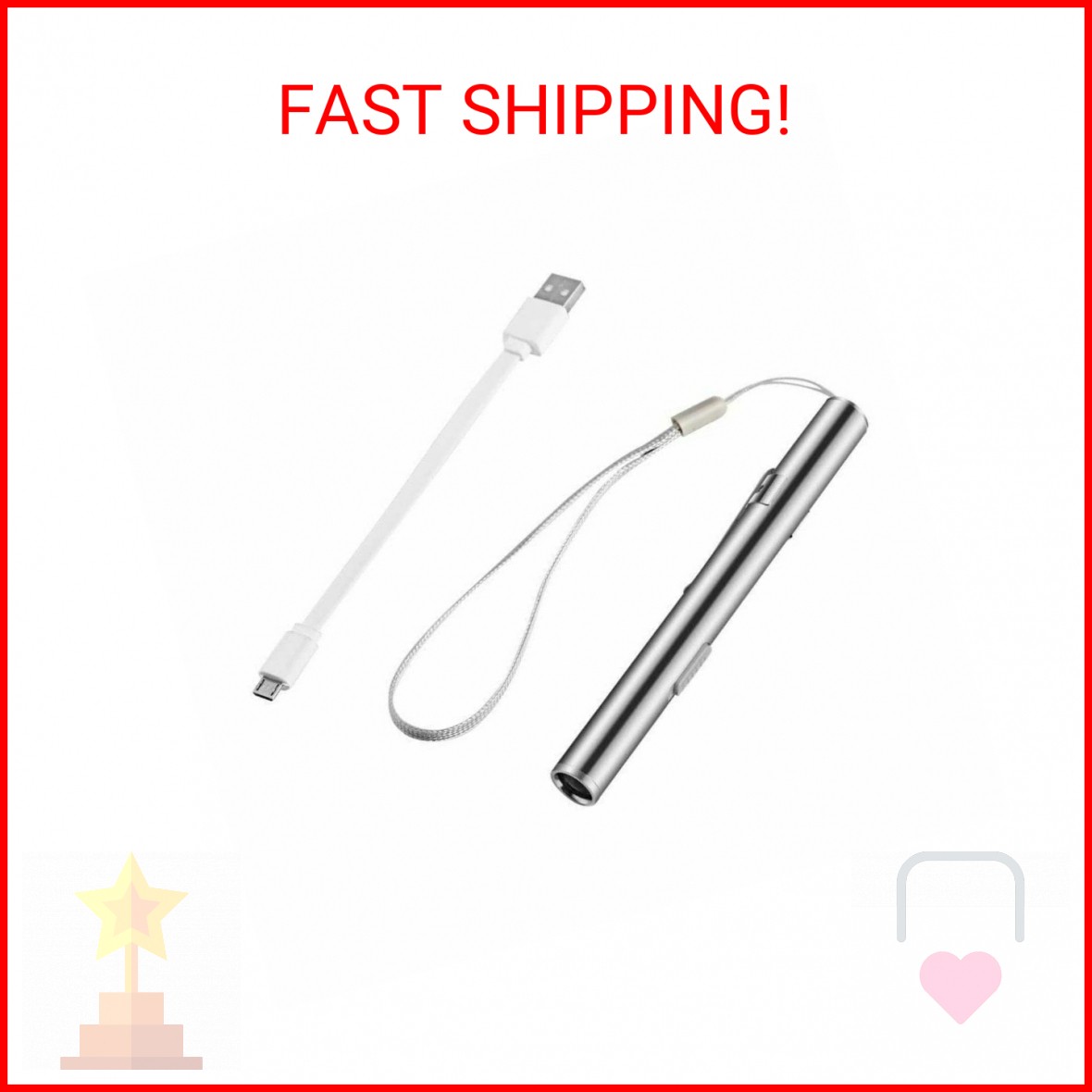 THE PERFECT PART USB Rechargeable Mini LED Flashlight | 5" Stainless Steel Clip gallery