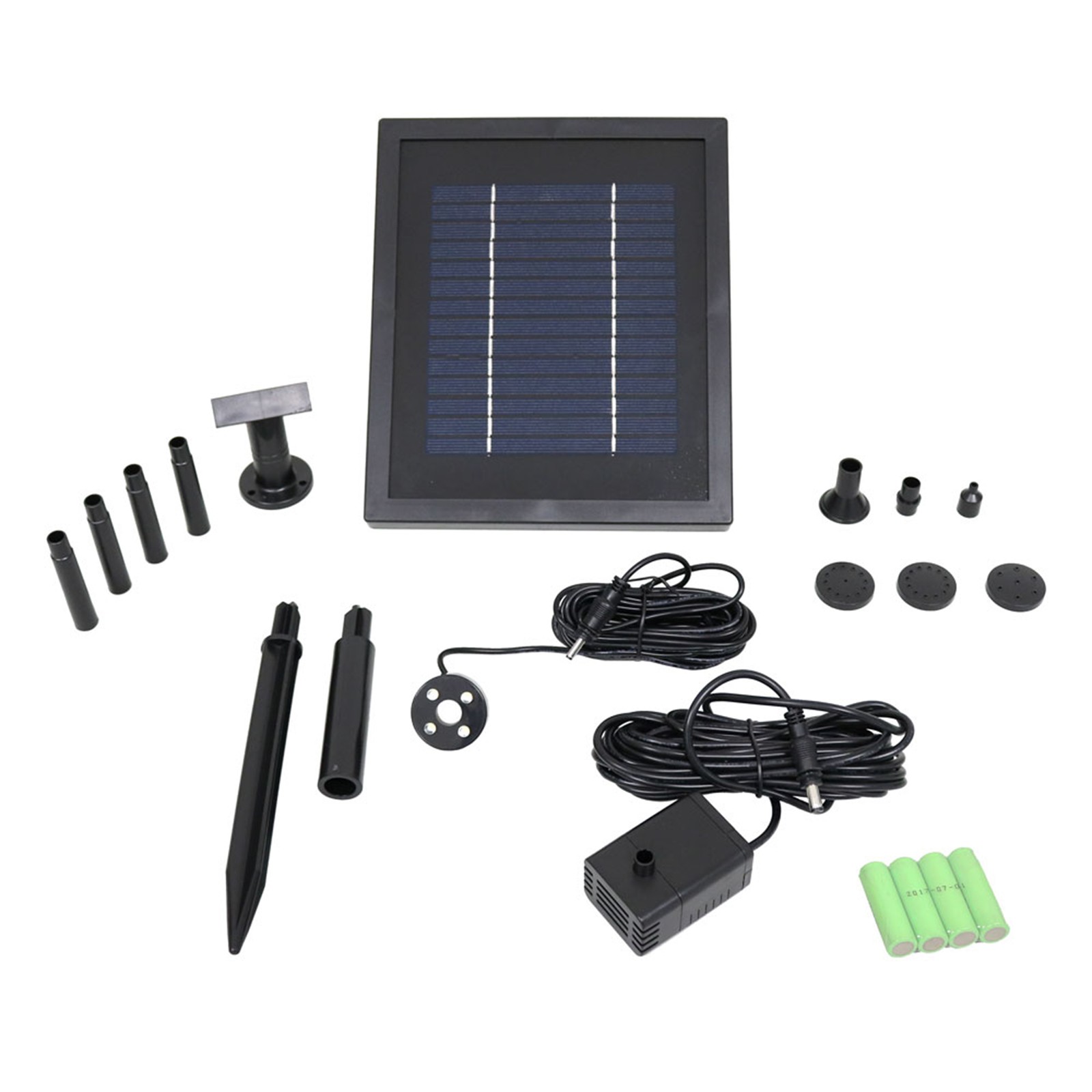 65 GPH Solar Pump and Panel Kit with Battery Pack - 47 in Lift by Sunnydaze gallery