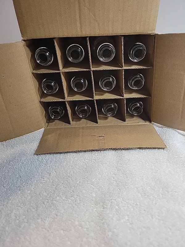 12 Pack 5oz Clear Empty Glass Small Hot Sauce Woozy Bottles NO Caps included gallery