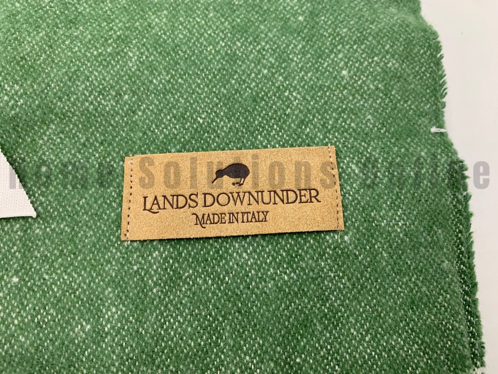 Pottery Barn Lands Downunder Border Herringbone Throw Blanket Olive 51" #S4052 gallery