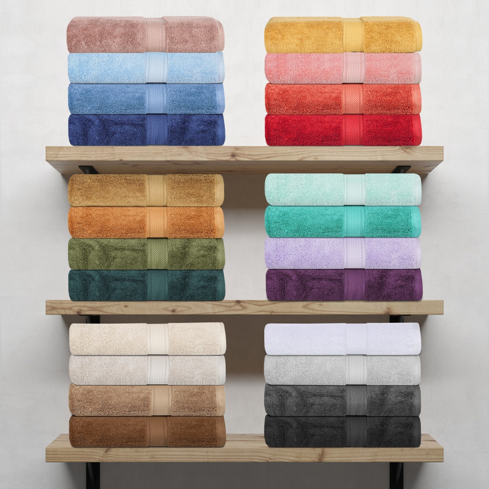 8 Piece Soft Super Absorbent Face Cloth Hand Towels Bathroom Bath Towel Set gallery