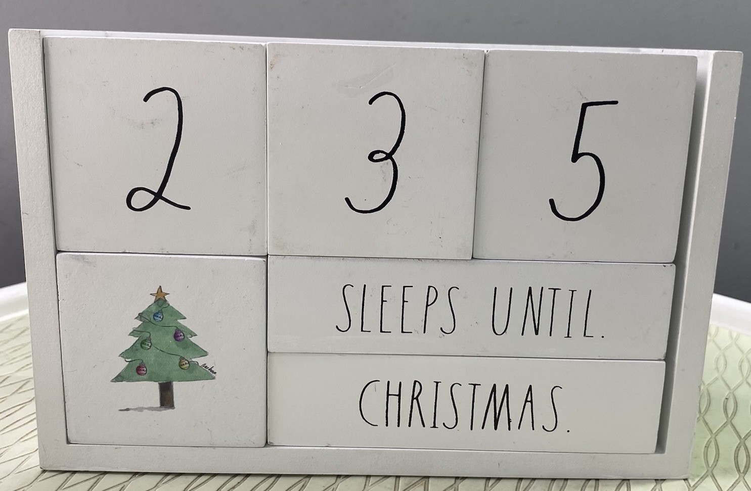 RAE DUNN 365 Days Wood Block Countdown Calendar Special Day Holiday 5.38”x8.25x3 gallery