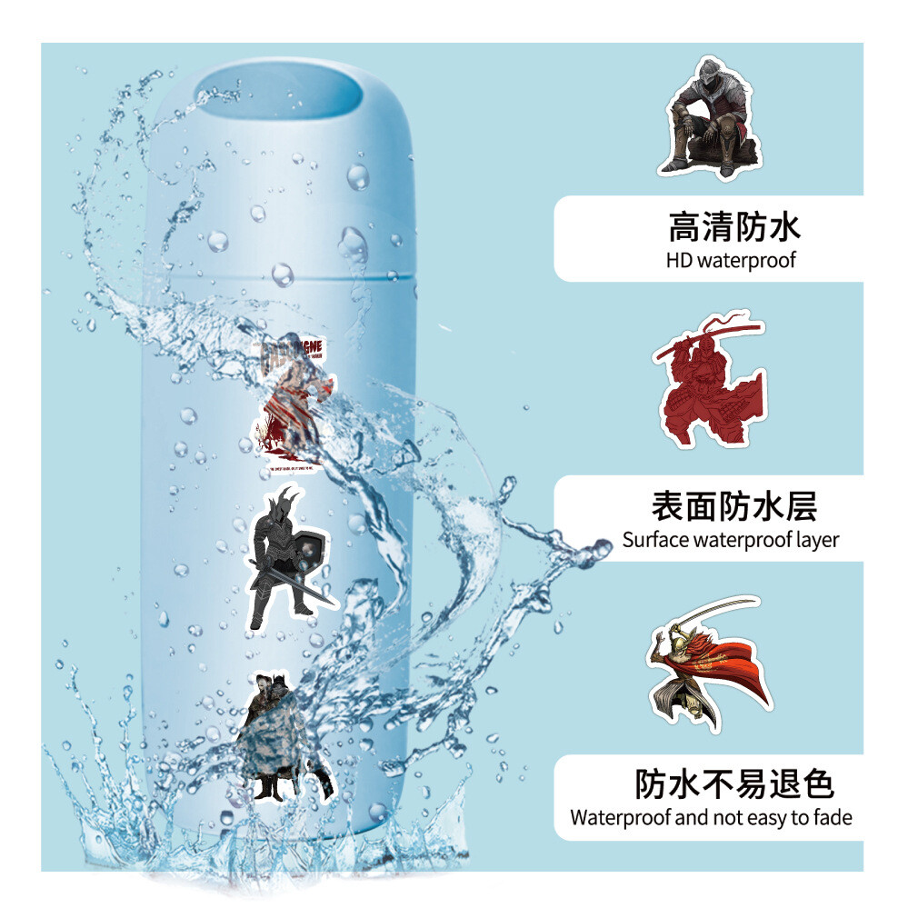 100Pcs Cartoon Dark Souls Sticker for Teens Girls Scrapbooking Water Bottles gallery