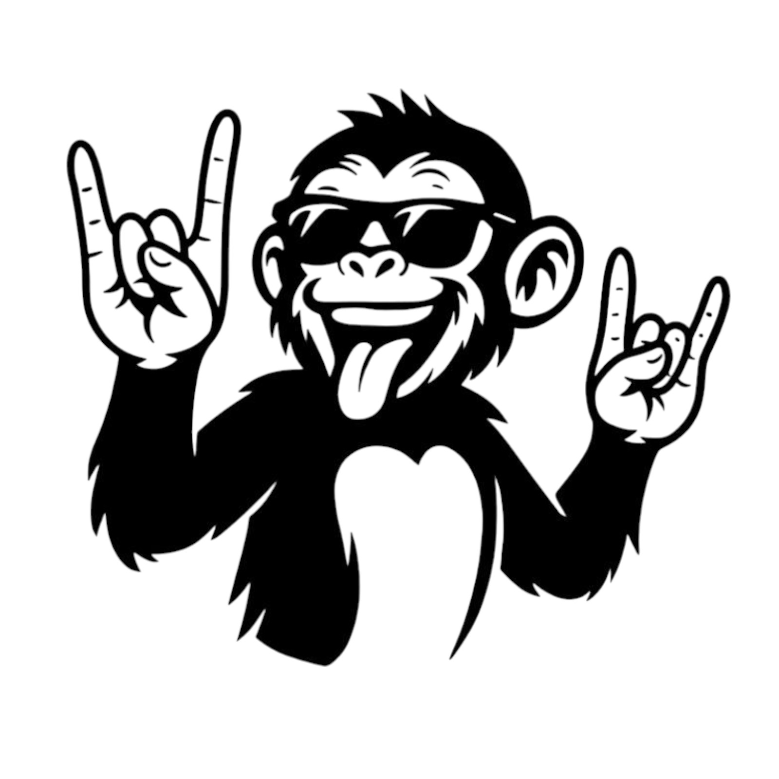 Crazy Monkey Vinyl Decal Sticker -Multiple Colors & Sizes- FREE SHIPPING! gallery