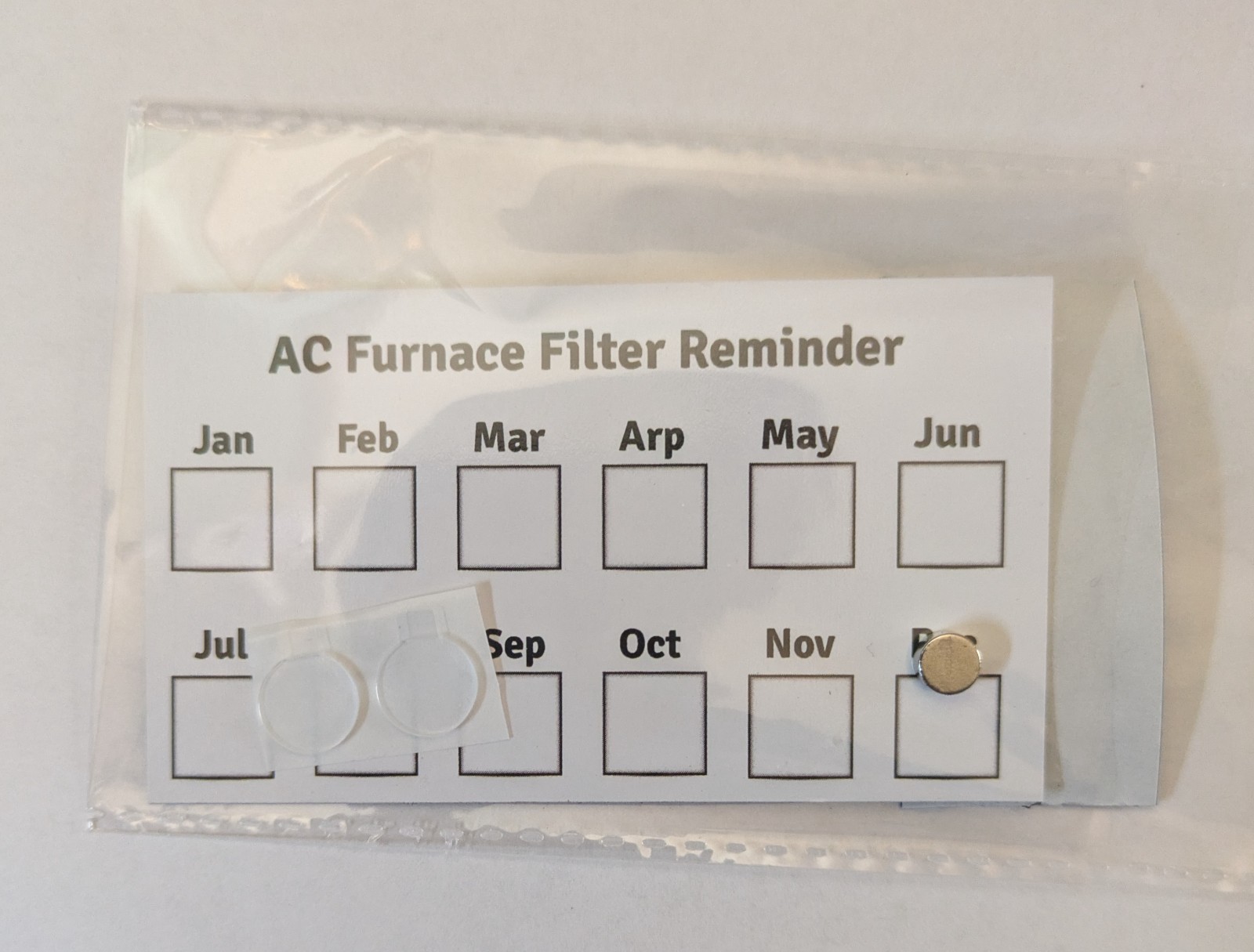 AC Furnace Filter Reminder Fridge Magnet – 12-Month Tracker for HVAC/Air Filter gallery