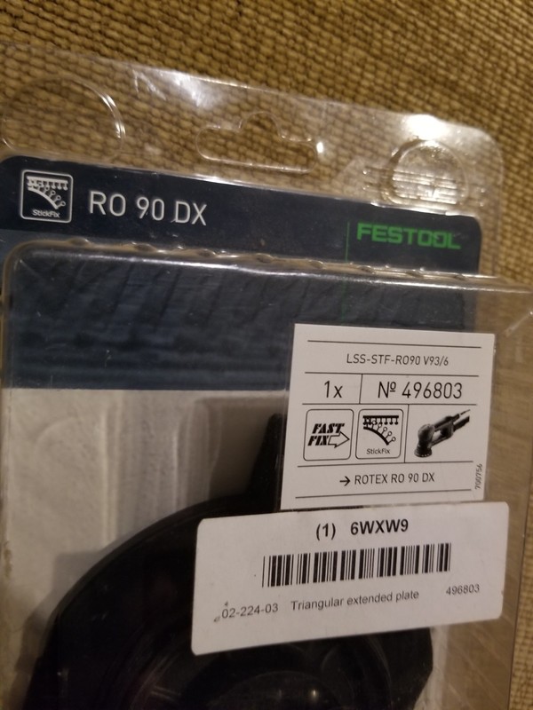 Festool 496803 Thin Triangular Extended Plate For Ro 90 gallery