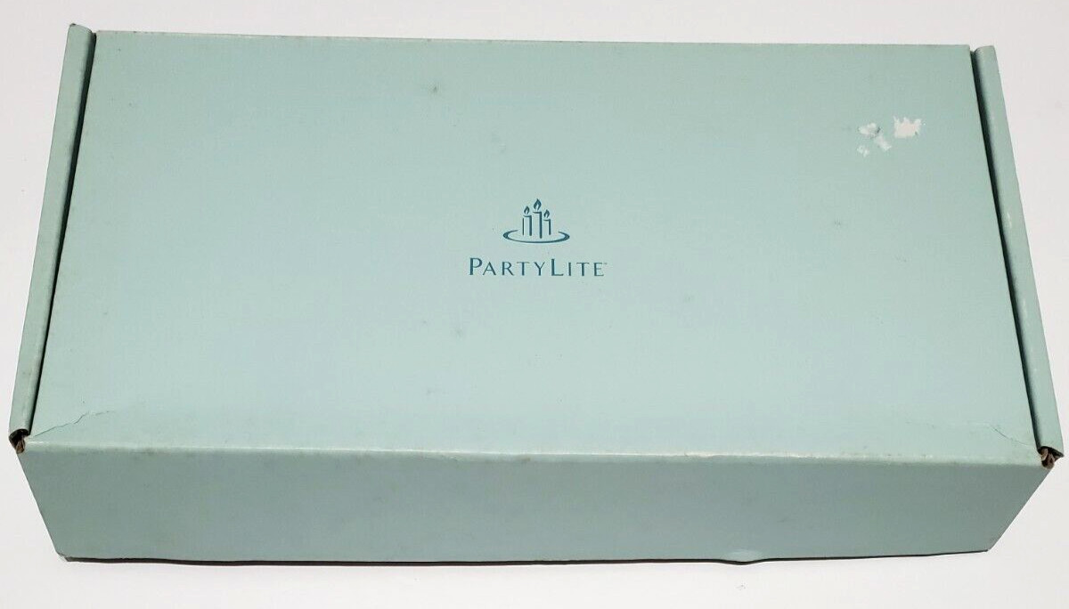 Partylite Crystal Gem Stone Candle Rings 3" Retired P8133 Set of 2 WITH BOX gallery