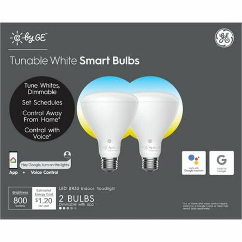 GE Cync Smart LED Light Bulbs 65 Watt Tunable White BR30 Indoor Floodlights gallery