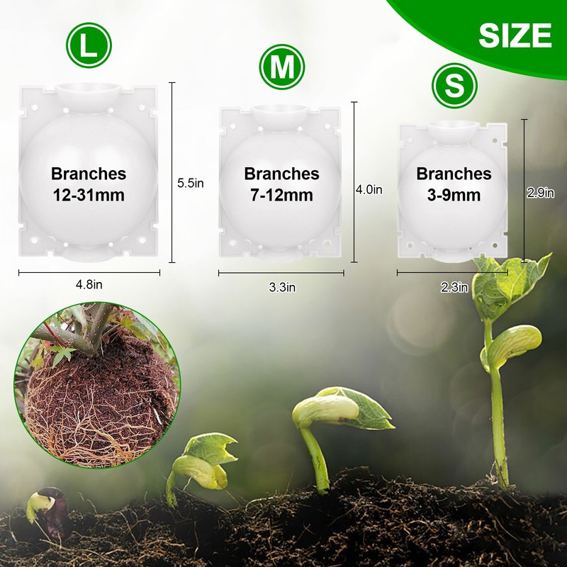 Plant Root Growing Box Reusable Air Layering Propagation Kit Plant Rooting Ball gallery