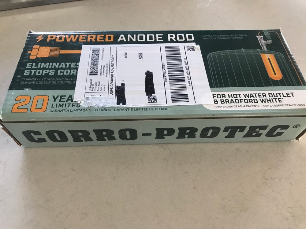 Corro-Protec Powered Anode Rod for bradford white water heater