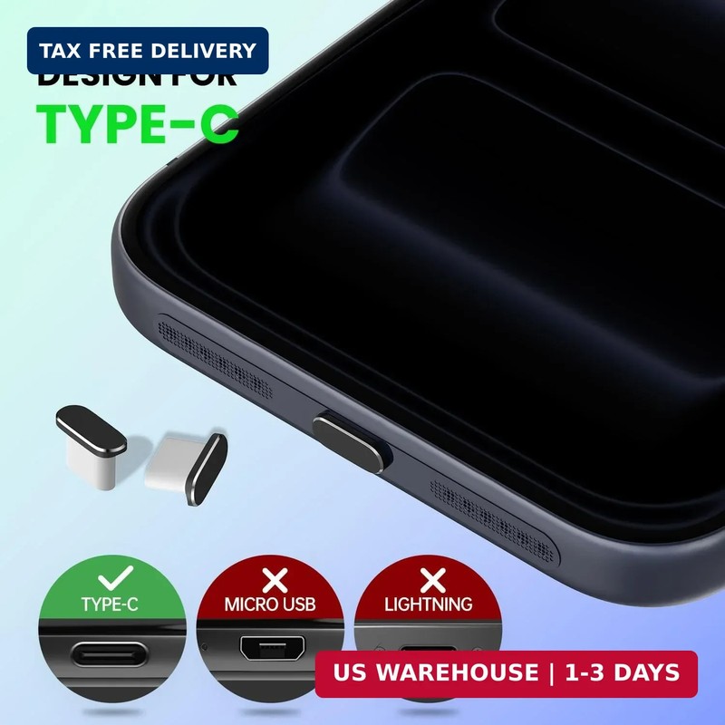 USB C Dust Plug for iPhone 17 Pro Max/ 17 Pro, 5PCS iPhone Speaker Protector & T gallery