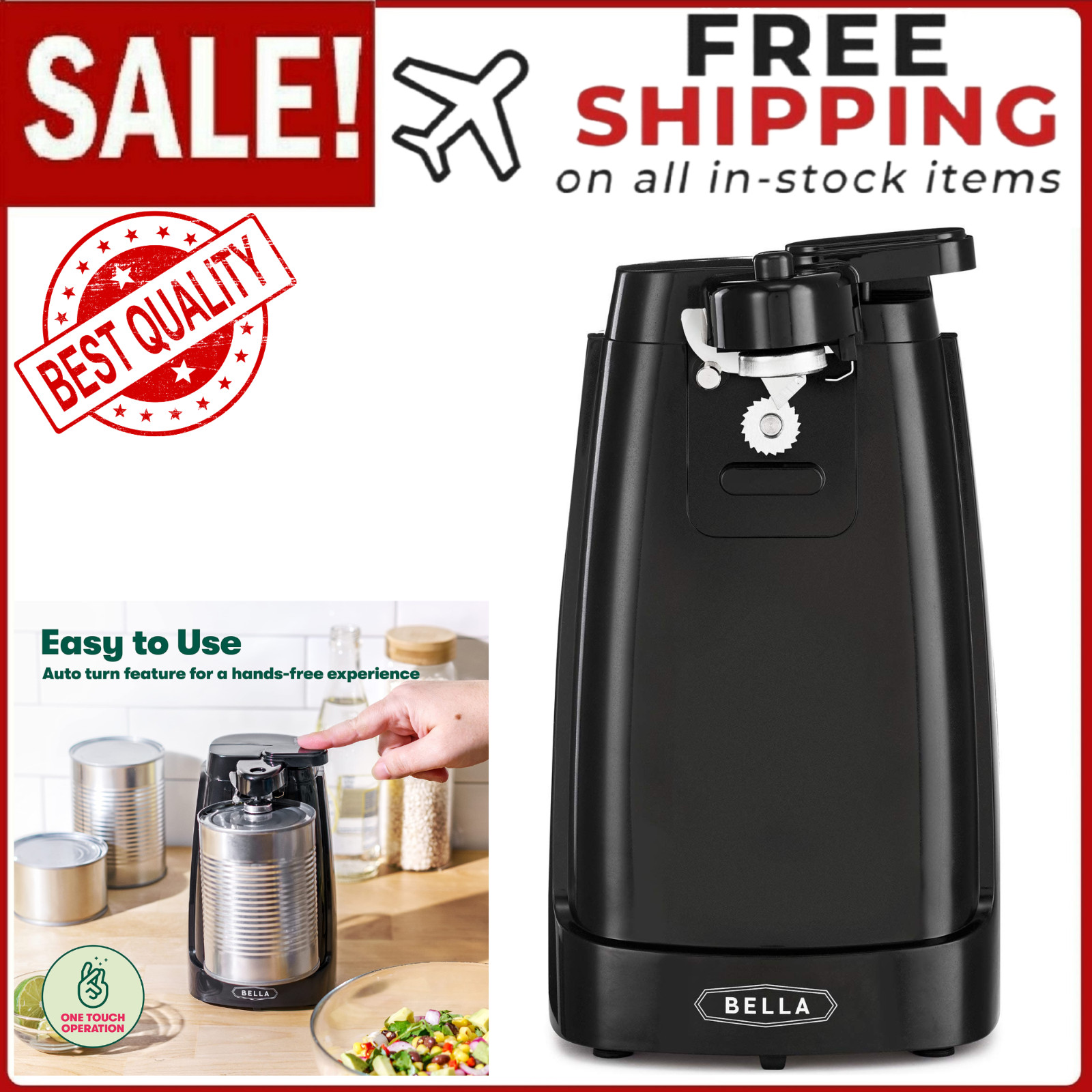 Electric Commercial Can Opener Automatic Smooth Edge Under Cabinet Heavy Duty gallery