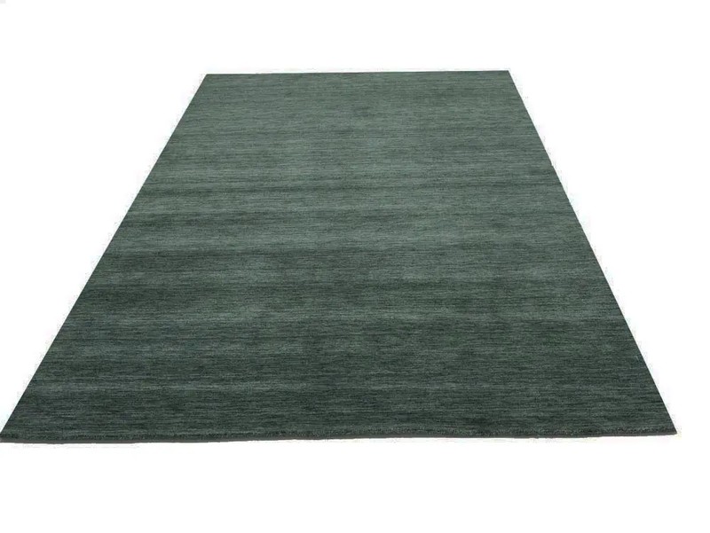 Solid Dark Green Hand-Loomed 6X9 Gabbeh Wool Rug Oriental Home Decor Carpet gallery