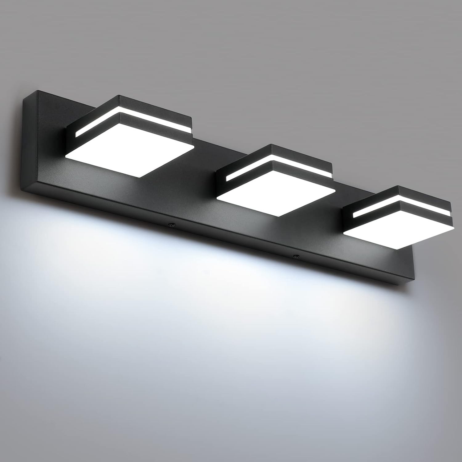 LED Modern Bathroom Vanity Light Fixtures (3-Light, 24-Inch), Matte Black Modern gallery