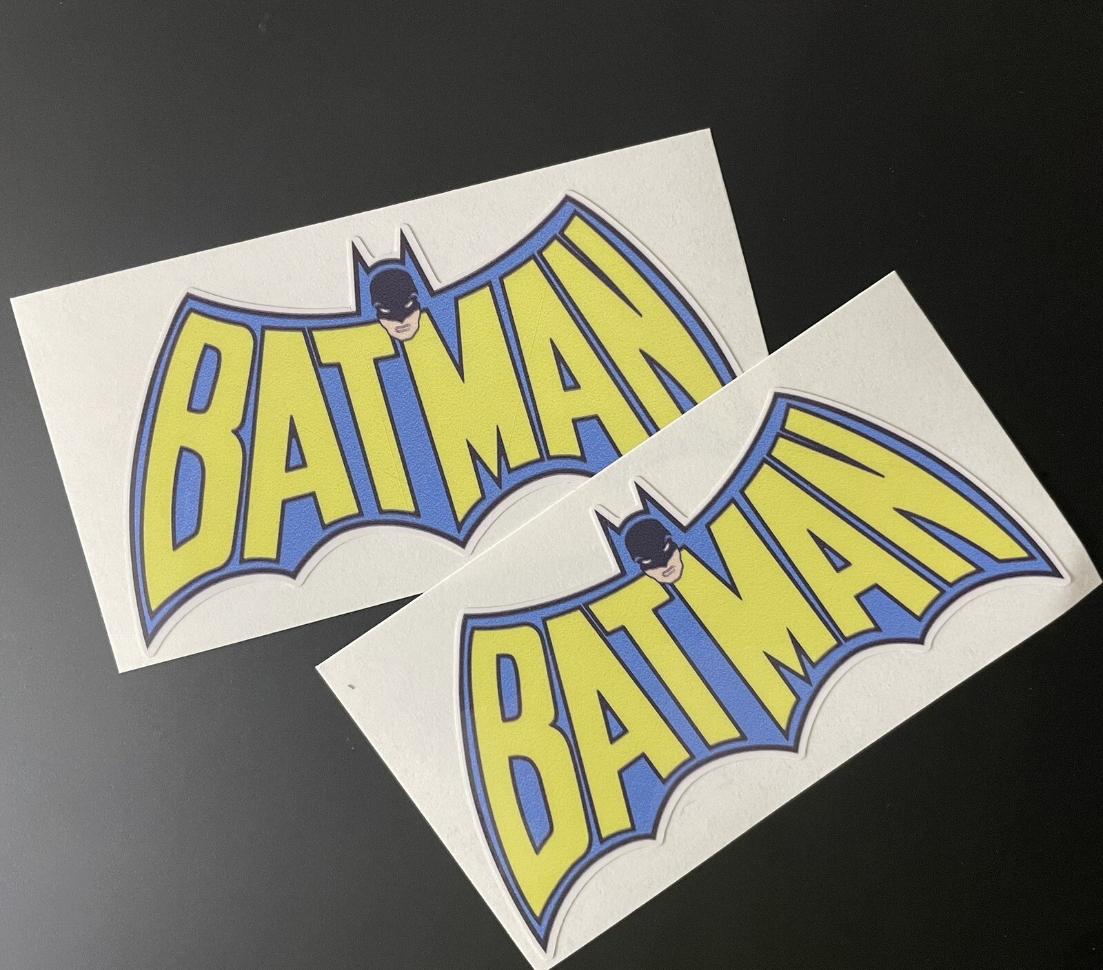 pair (x2)retro batman logo Vinyl Decal Truck Car Sticker Laptop Window DC Comics gallery