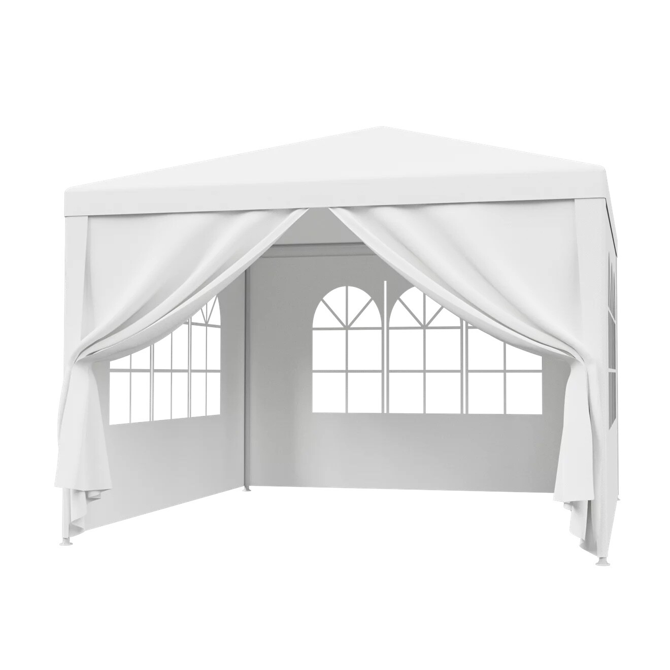 ZENY 10 X 10' Gazebo Canopy Wedding Party Tent W/ 4 Removable Sidewalls, White gallery