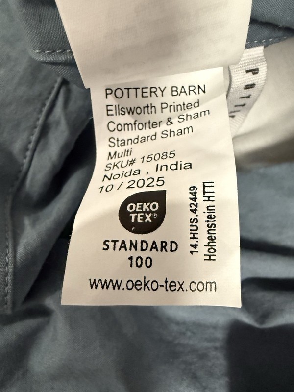 Pottery Barn Ellsworth Printed Comforter Full/Queen w 1 Standard Sham New! Read gallery