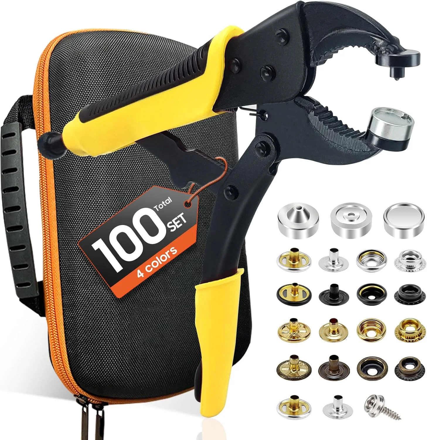 Heavy Duty Snap Fastener Tool kit, Punching Function, Snap Button Tool with Adju gallery