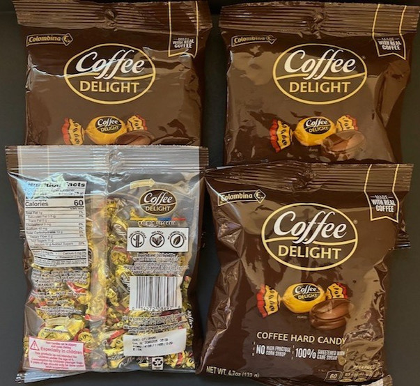 COLOMBINA Coffee Delight Hard Candy- Made with 100% Coffee- {4 LARGE BAGS} gallery