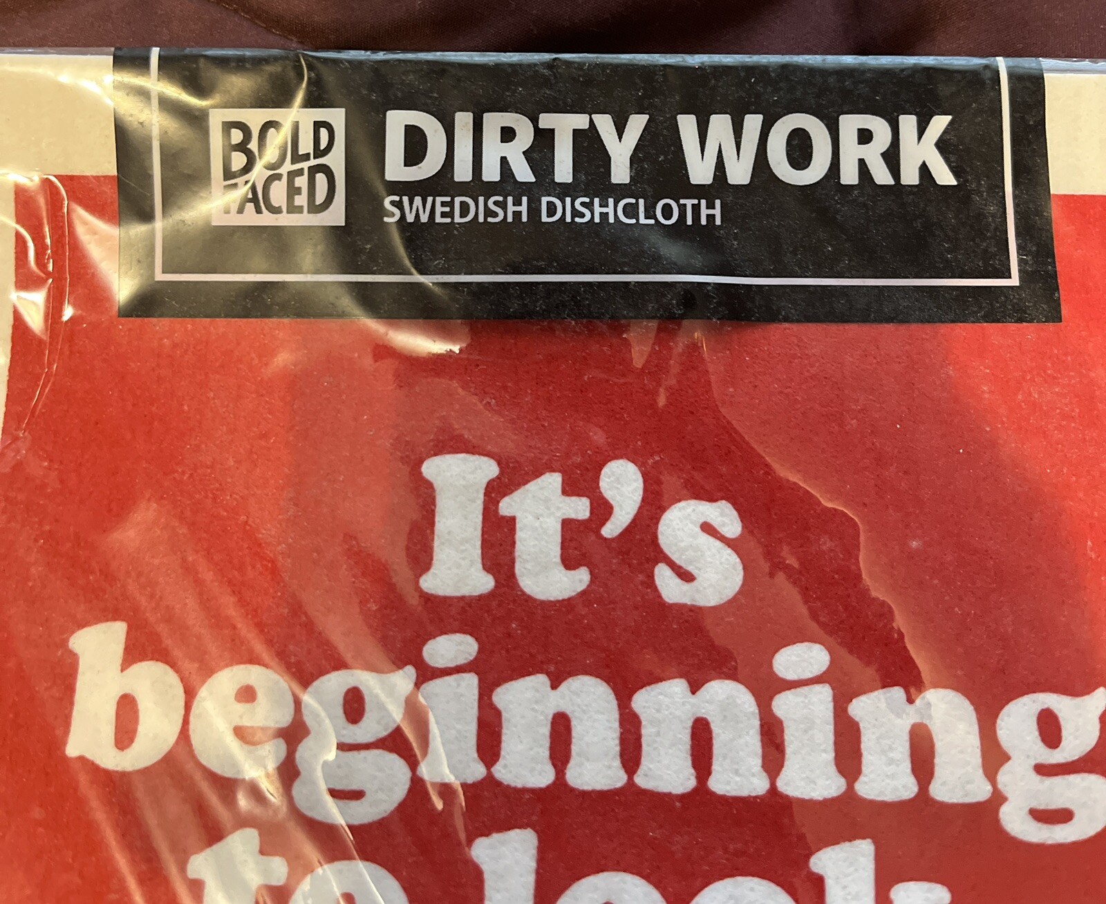 Bold Faced Dirty Work Compostable Washcloth. New 100% Compostable Modern English gallery