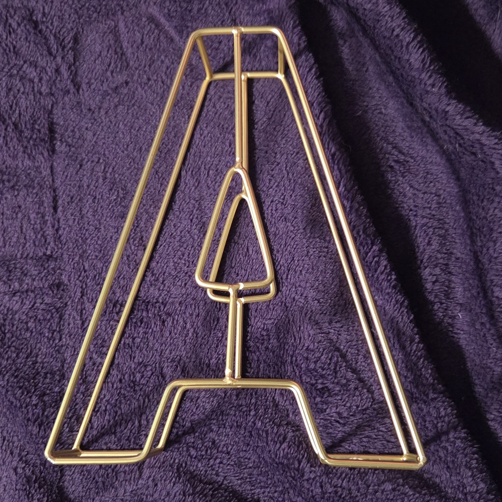 Silver Letter A - Wire Frame Modern Wall Or Table Art Decor gallery