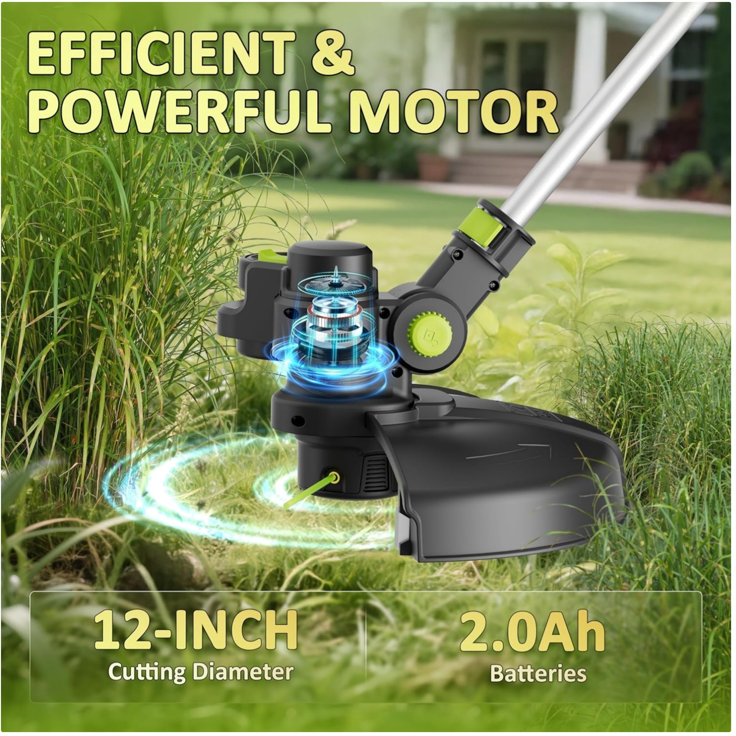 Powerful 8000 RPM Grass Cutter with 2.0Ah Battery gallery