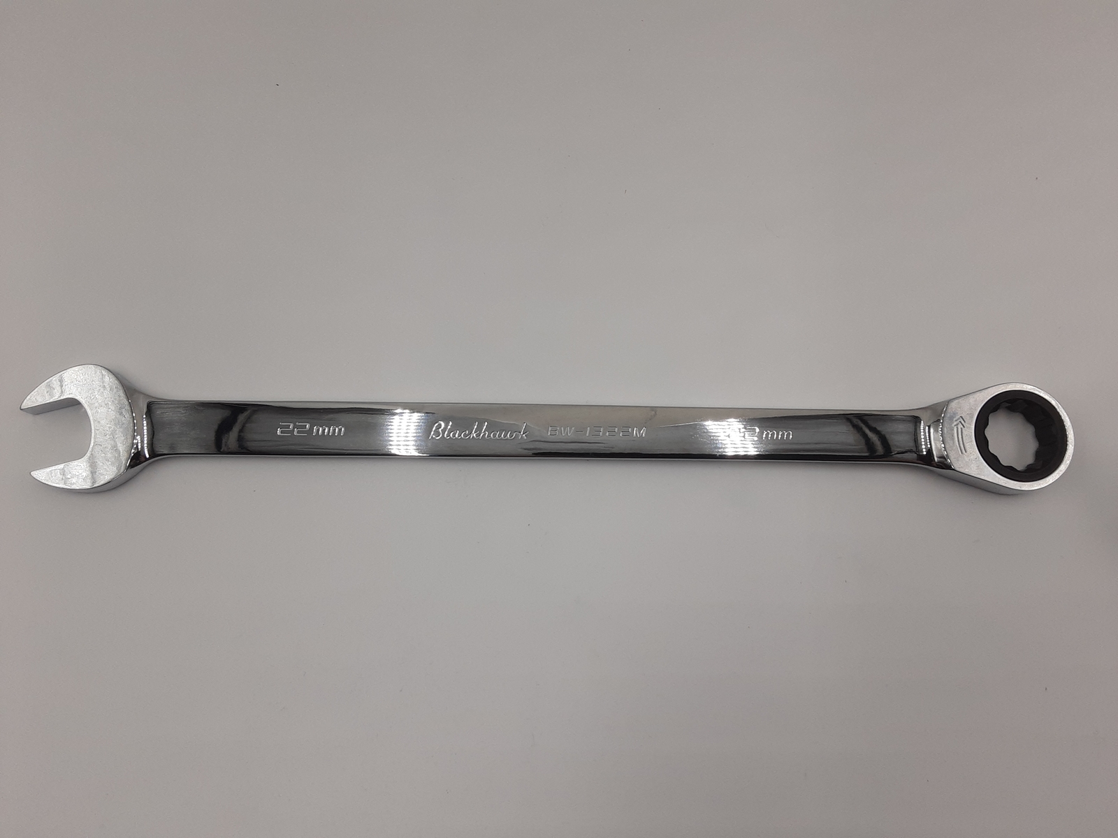 Blackhawk Full Polish XL Combination Non-Reversible Ratcheting Wrench - BULK - 2 gallery