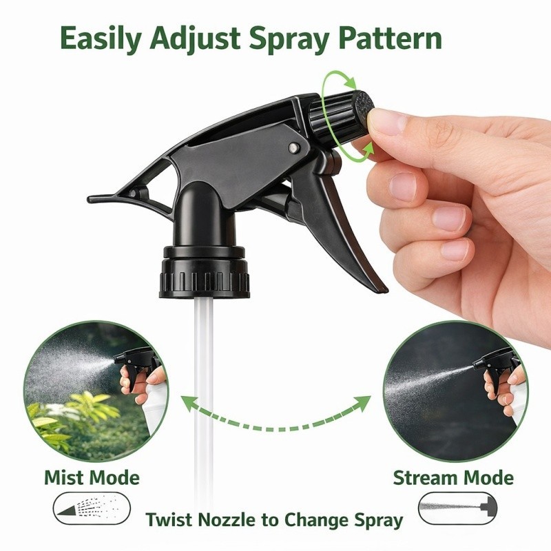 3 Pcs Plastic Trigger Spray Bottle 16 OZ Heavy Duty Chemical Resistant Sprayer gallery
