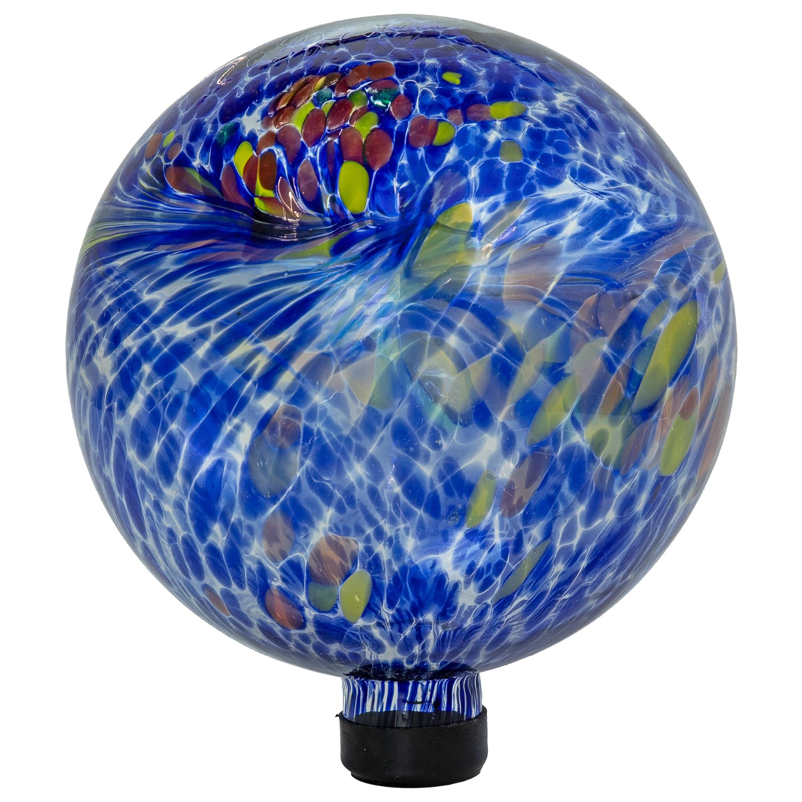 Primary Color Burst Glass Gazing Globe - 10 in by Sunnydaze gallery