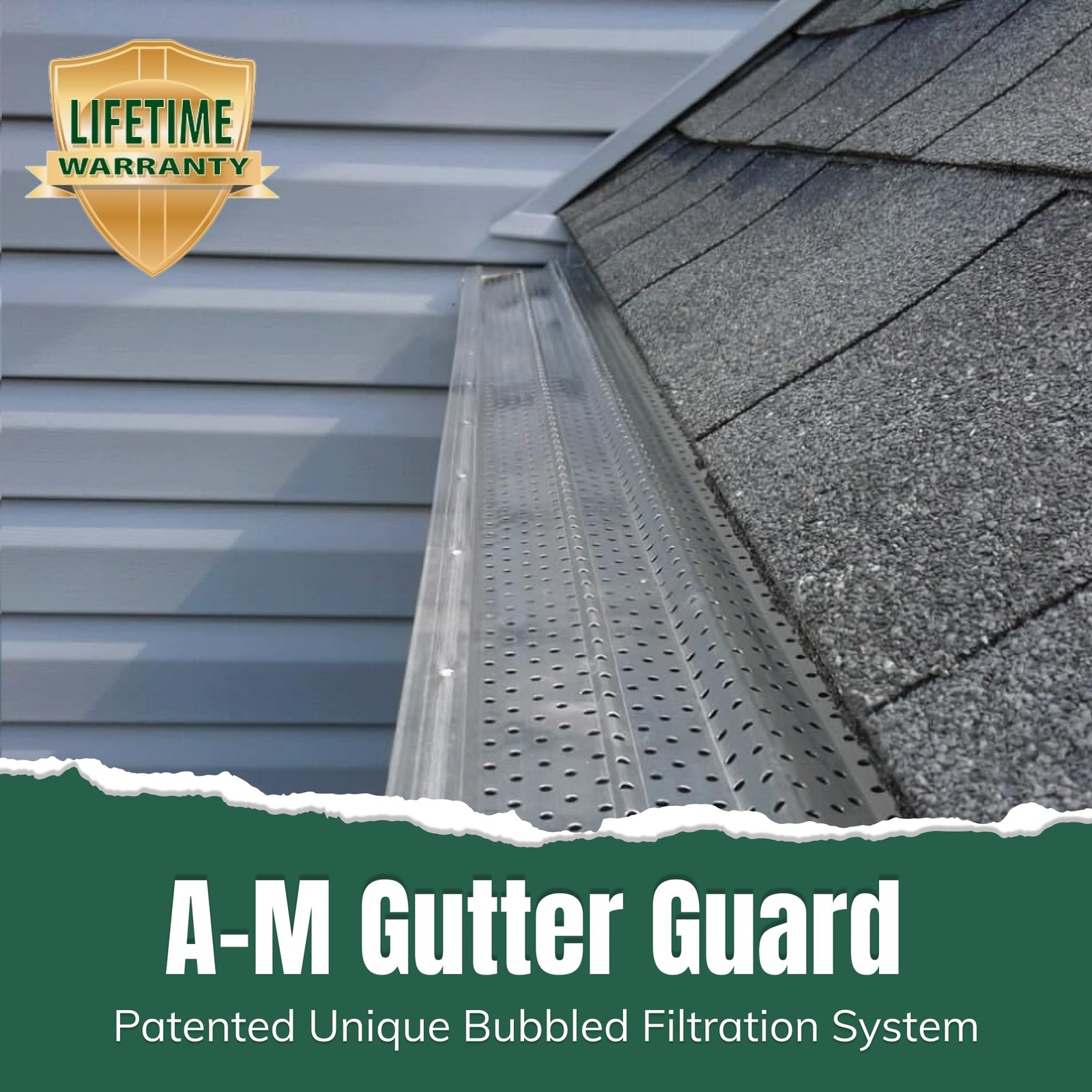 Gutter Guard 5 Inch 31 Feet Mill Finish Aluminum Heavy Duty A M Premium Leaf gallery