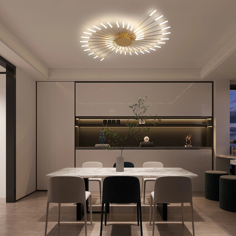 42-Light Fireworks Ceiling Light LED Flush Mount App Remote Dimmable Modern gallery
