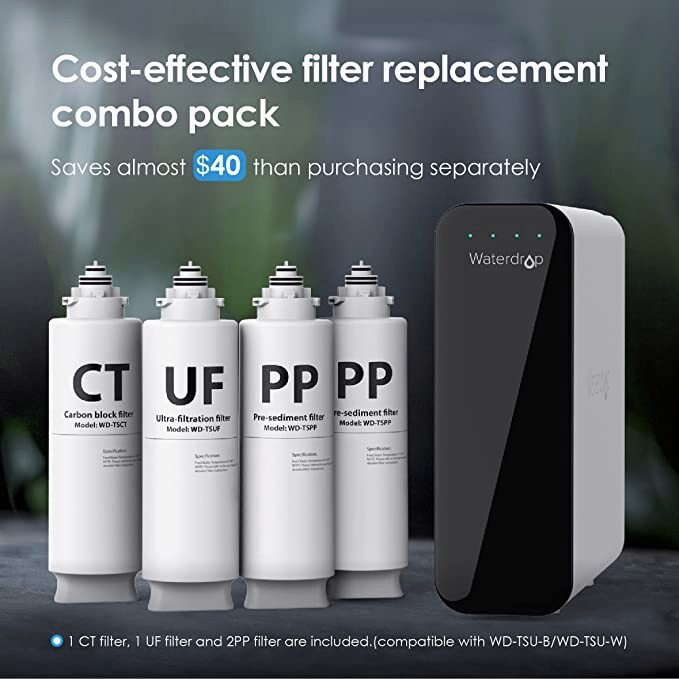 Waterdrop Undersink Replacement Water Filter Compo Pack, 2PP+CT+UF gallery
