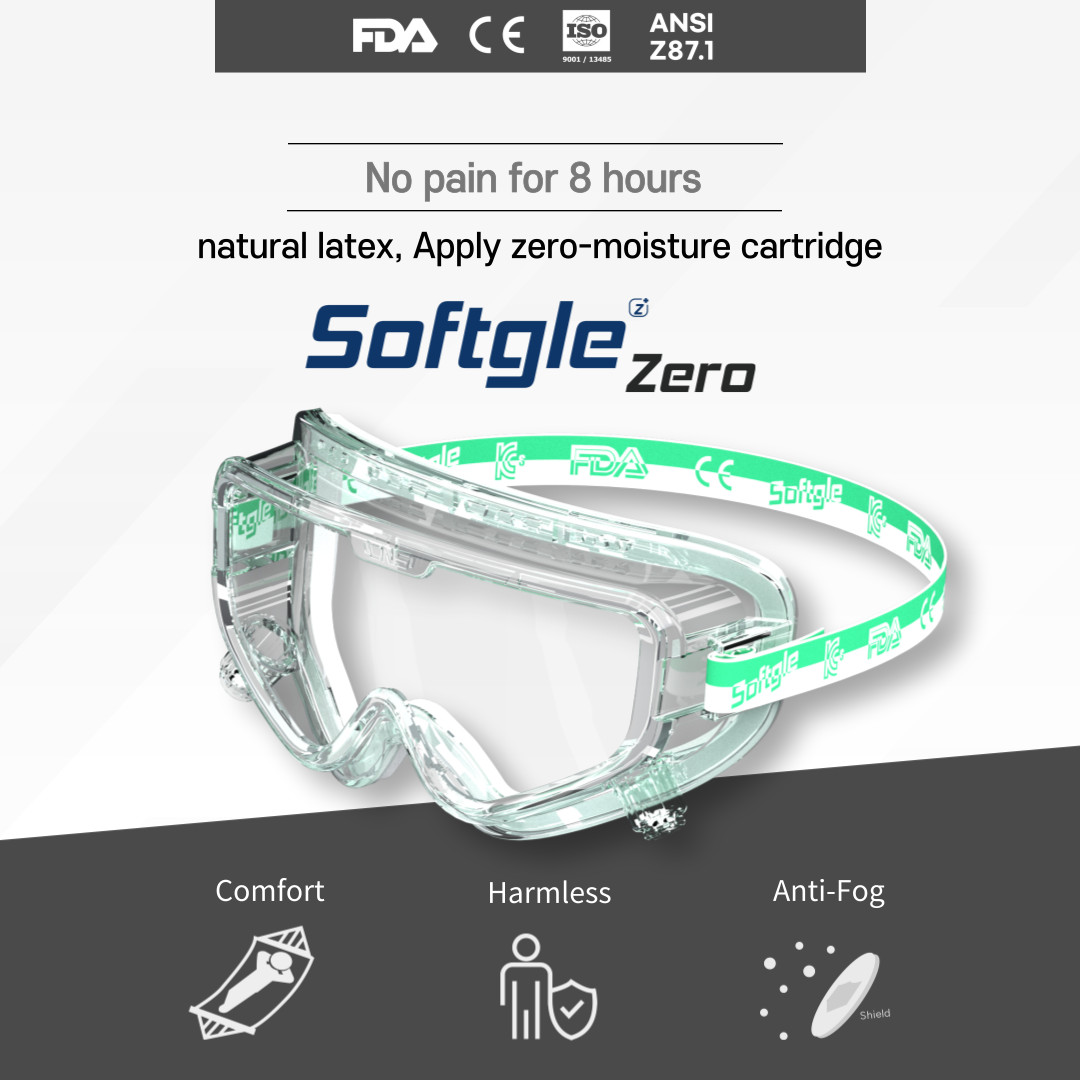 Chemical lab Safety goggles Natural latex form No Pain Anti fog Ansi Z87.1 gallery