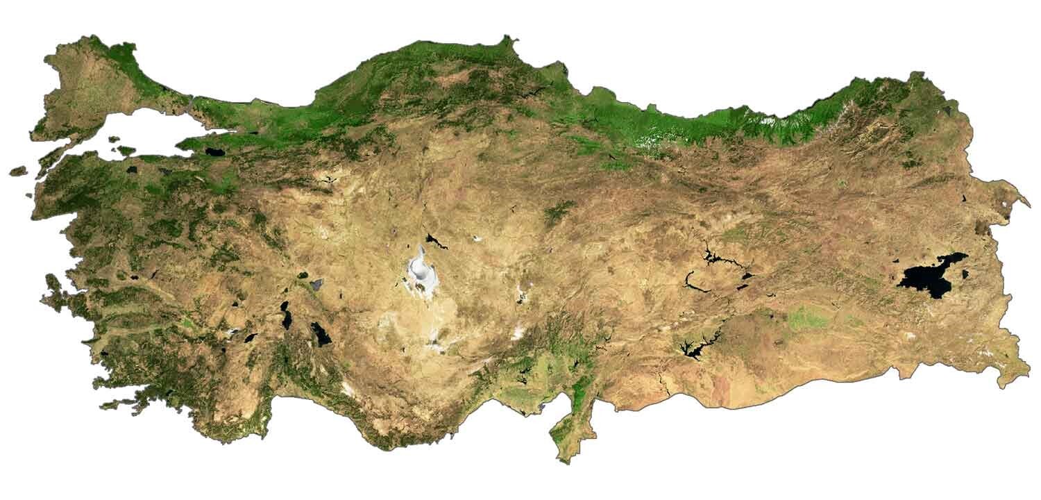 Turkey Turkiye Satellite Map GLOSSY POSTER PICTURE PHOTO PRINT BANNER 13923 gallery