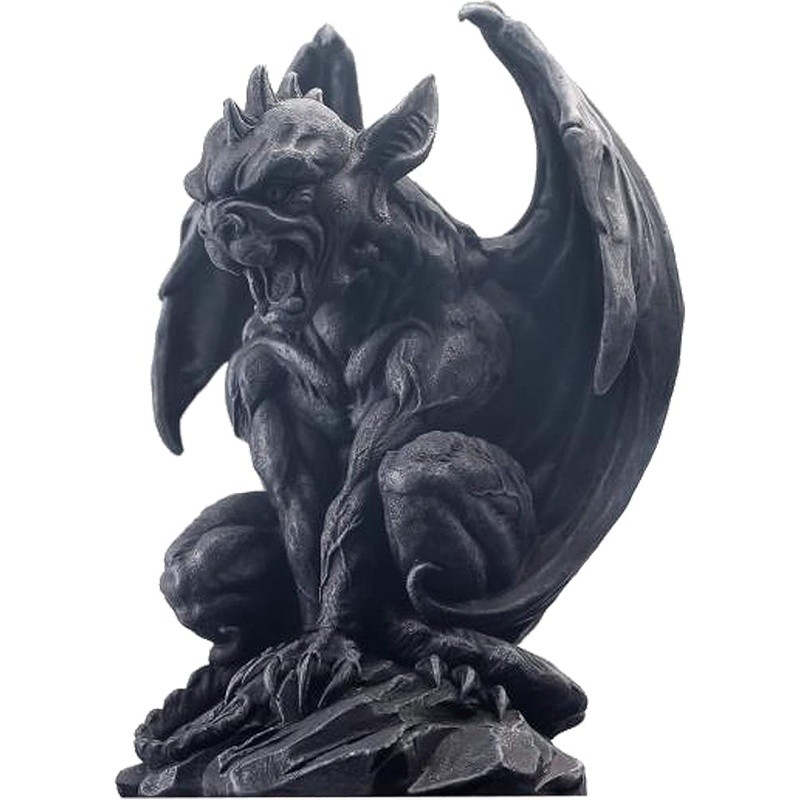 Gargoyle Sculpture W/ Wings Gothic Garden Statue Halloween Decor Protects Home gallery
