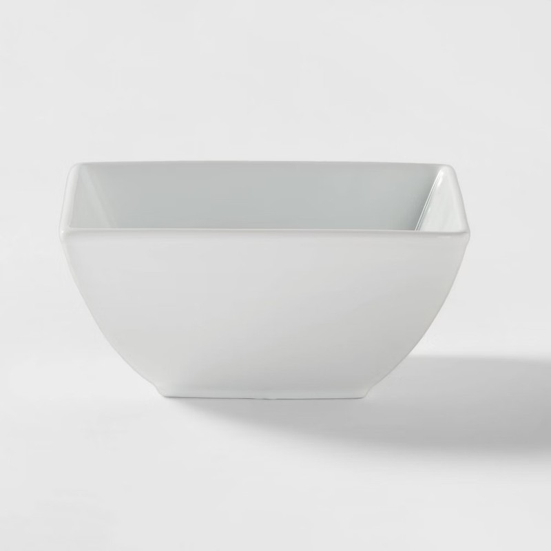 Square Rim Porcelain 16pc Dinnerware Set - Threshold gallery