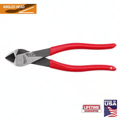 Milwaukee 8 in. Angled Head Diagonal Cutting Pliers with Dipped Grip MT508A