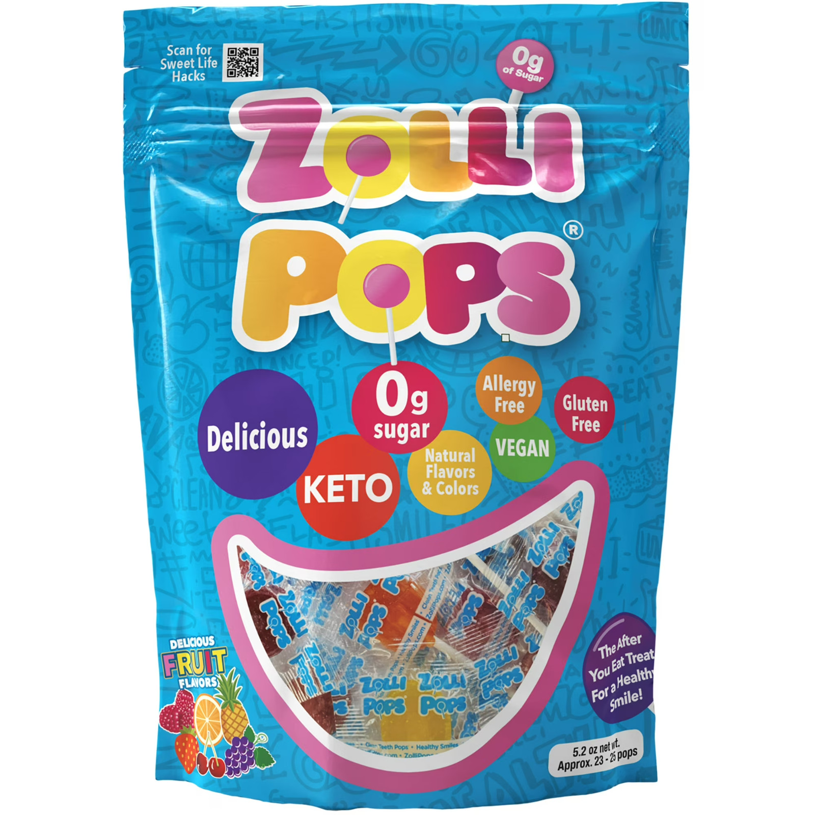 ZOLLIPOPS Lollipops, Sugar Free Candy, Allergen Free with Natural Fruit Flavor, gallery