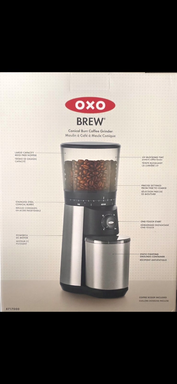 ​NEW OXO BREW Conical Burr Coffee Grinder - Stainless Steel - With 15 Settings gallery