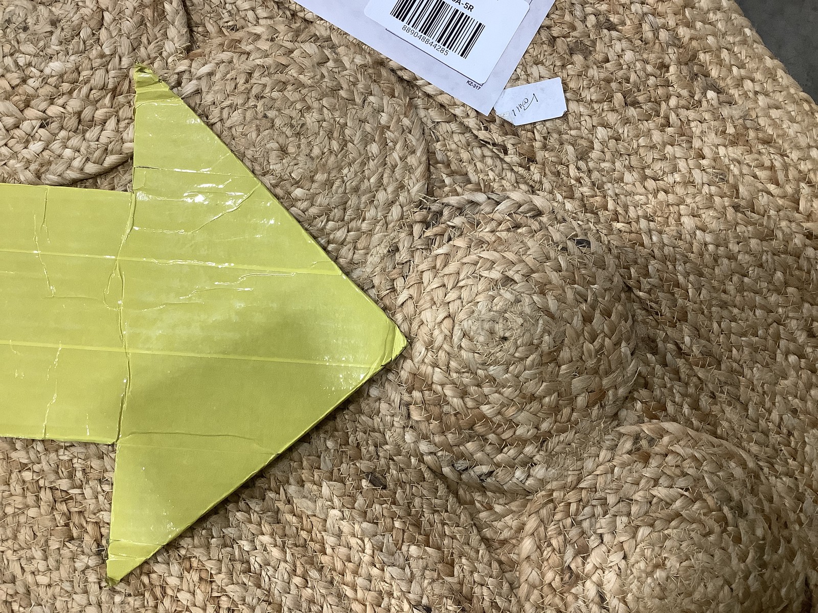 NATURAL 5'-0" x 5'-0" Broken Thread Rug, Reduced Price 1172684031 NFB306A-5R gallery