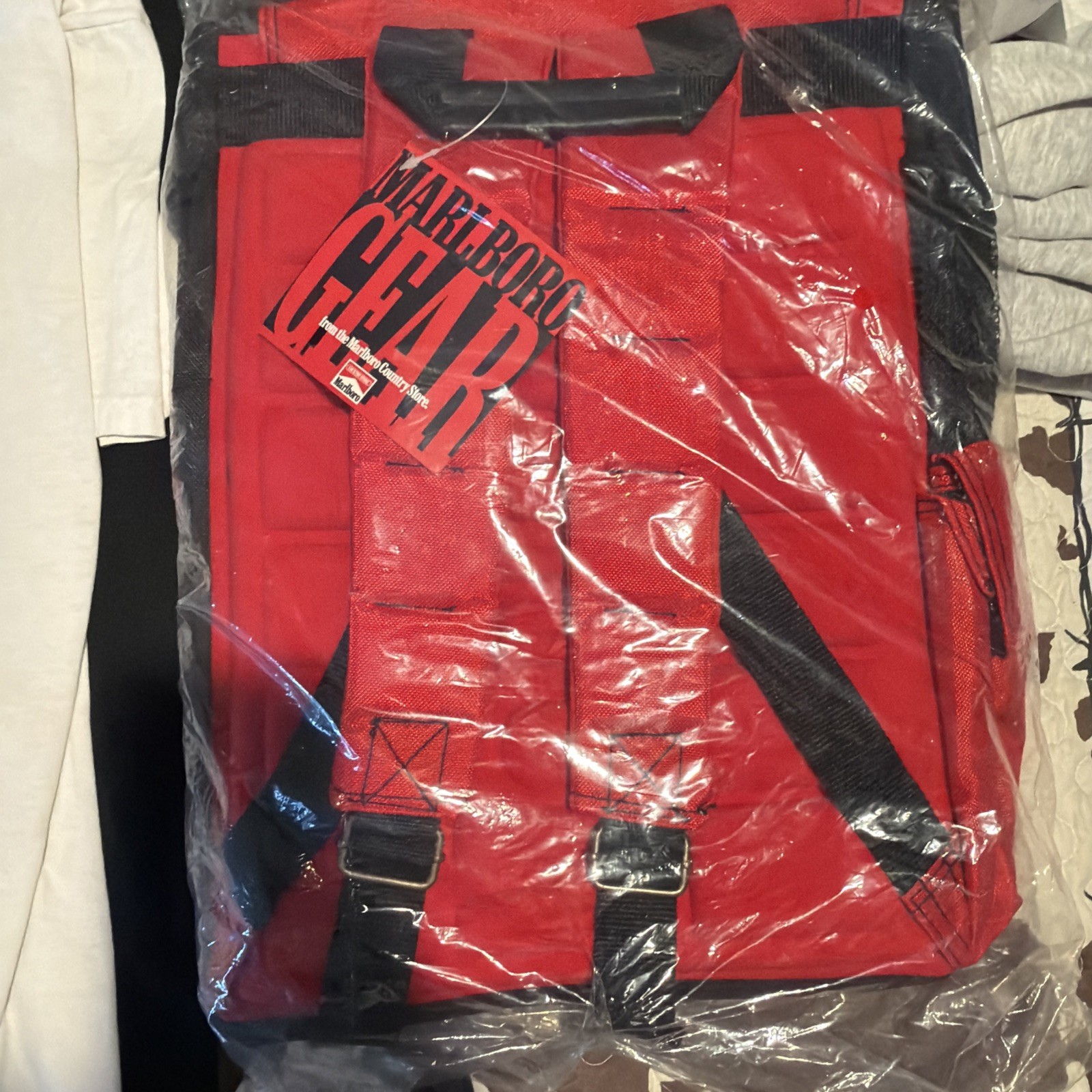 Vintage Marlboro  Red Backpack In Bag 4