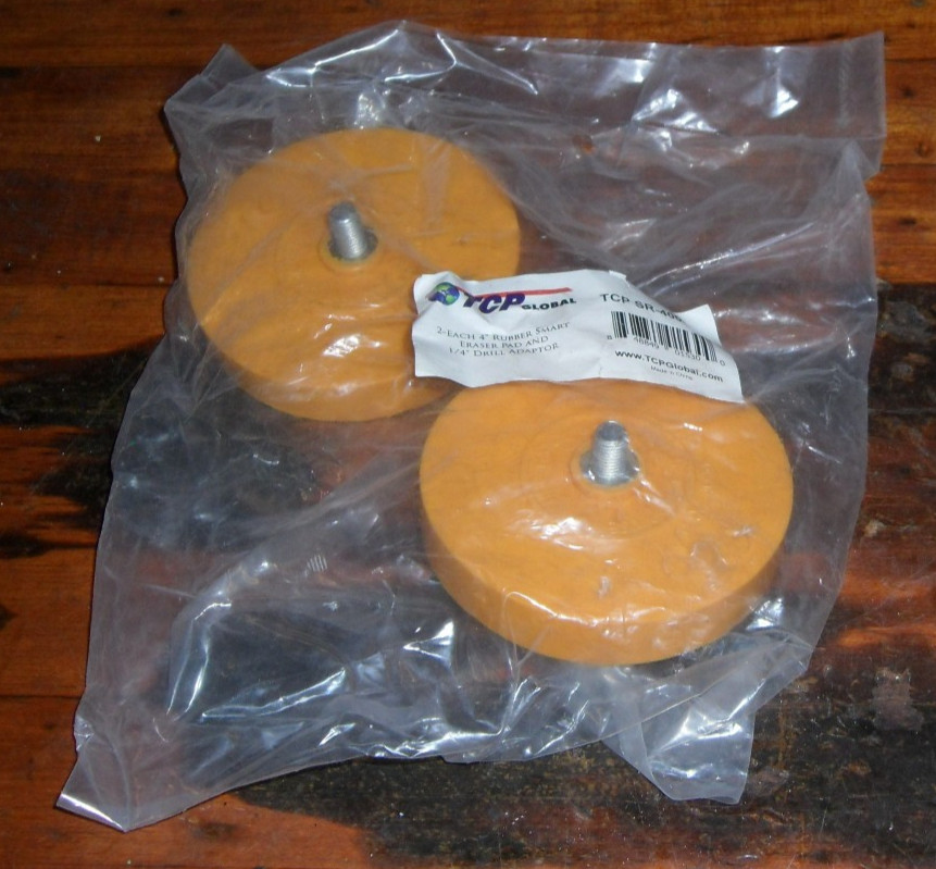 2- Pack TCP Global Rubber Eraser Wheel with Drill Adapter Adhesive Remover Tool gallery